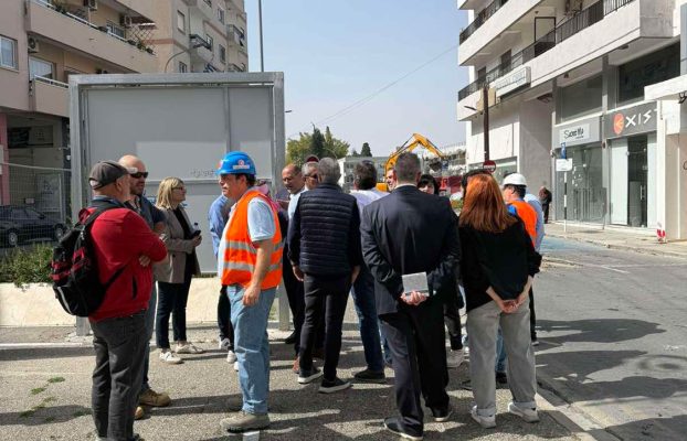 Επίσκεψη Δημάρχου Λάρνακας στο Αστικό Κέντρο Λάρνακας για την Παρακολούθηση της Προόδου των Εργασιών Ανάπλασης